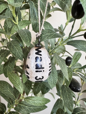 HANGING WHITE EGG ORNAMENT *NEW* AVAIL JAN 2026